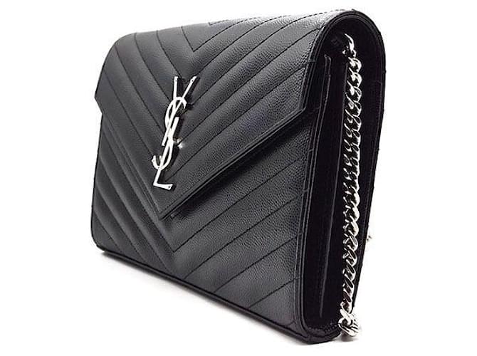 Saint Laurent Borsa a tracolla Monogram Cassandra Chain Nero - vista 2