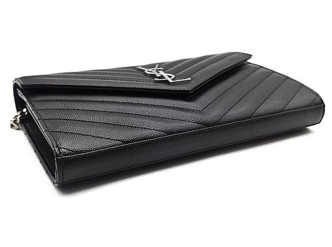 Saint Laurent Borsa a tracolla Monogram Cassandra Chain Nero - vista 7