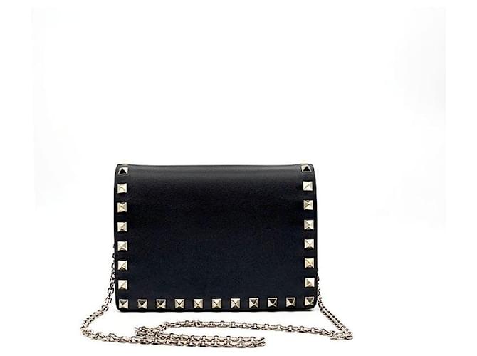 Valentino Borsa a tracolla Rockstud Mini Chain Nero - vista 3