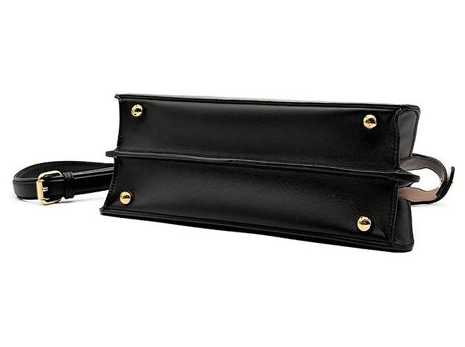 Fendi I SEE U Peekaboo Small Borsa a mano in pelle nera Nero - vista 6