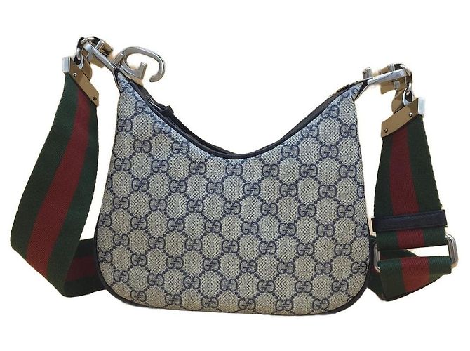 Gucci Borsa a tracolla piccola Attache GG Supreme Canvas Brown Marrone - vista 12