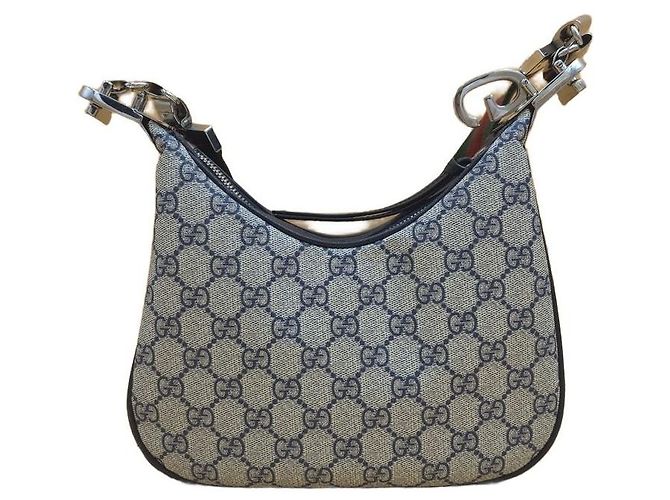 Gucci Borsa a tracolla piccola Attache GG Supreme Canvas Brown Marrone - vista 15