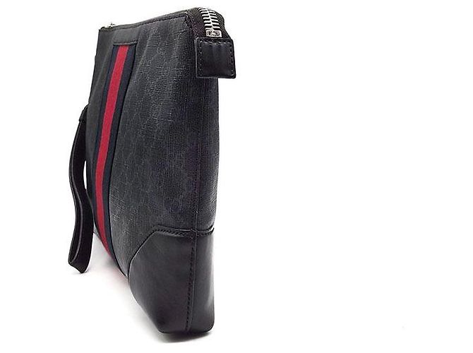 Clutch Gucci Supreme Strap nera Nero - vista 2