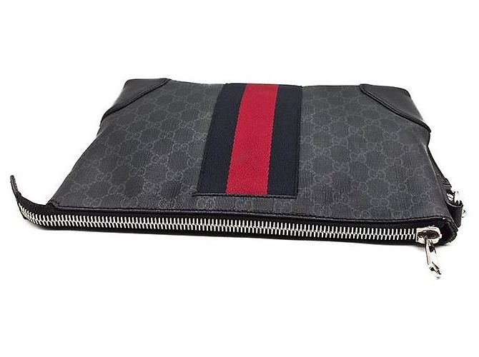 Clutch Gucci Supreme Strap nera Nero - vista 5