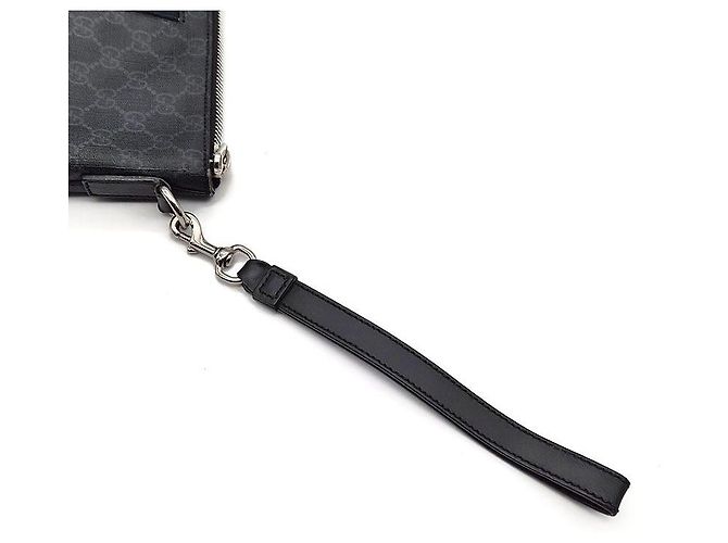 Clutch Gucci Supreme Strap nera Nero - vista 7