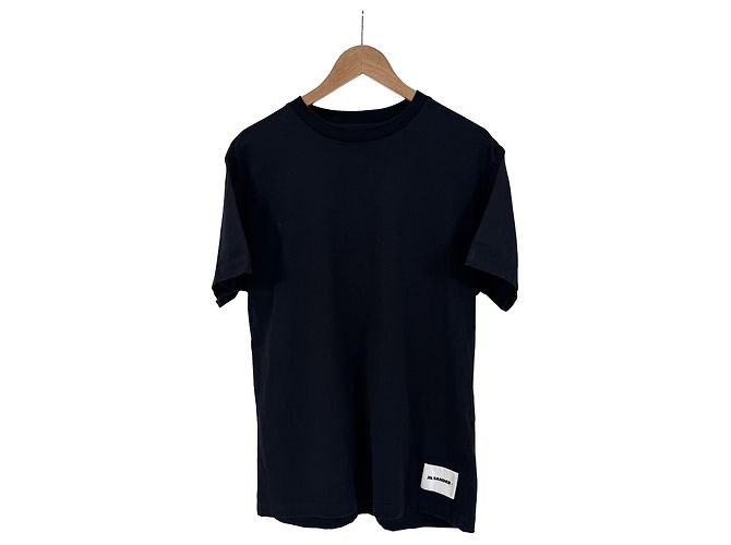 Jil Sander Bio-Baumwoll-T-Shirt mit Logo-Patch für Herren - Schwarz - Ansicht 4