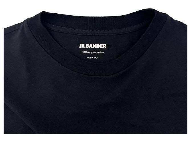 Jil Sander Bio-Baumwoll-T-Shirt mit Logo-Patch für Herren - Schwarz - Ansicht 7