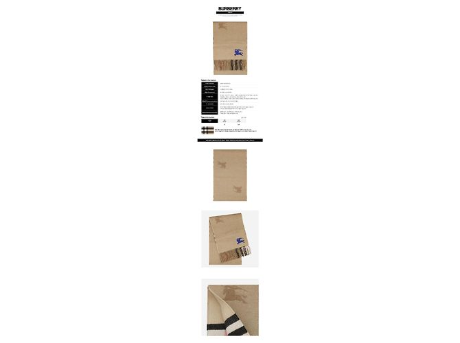 Burberry Sciarpa in cashmere reversibile Night Check Sand Beige Marrone - vista 2