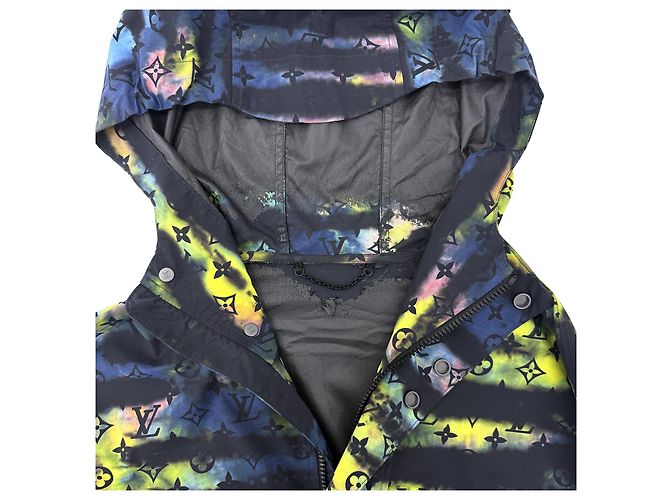 Louis Vuitton Giacca a vento tecnica tie-dye multicolore monogramma da uomo - vista 10