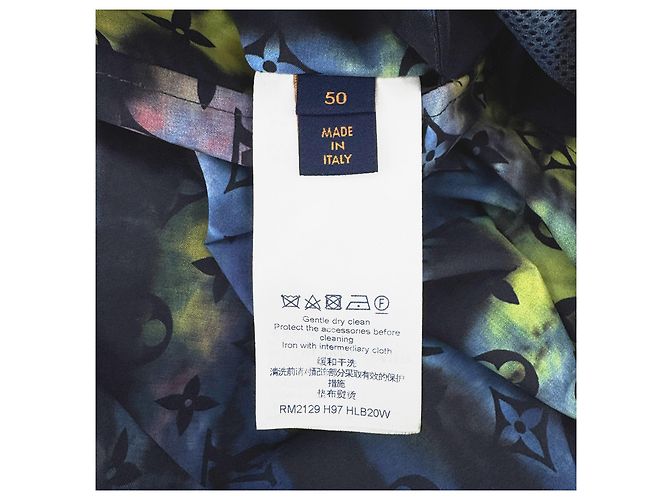 Louis Vuitton Giacca a vento tecnica tie-dye multicolore monogramma da uomo - vista 13