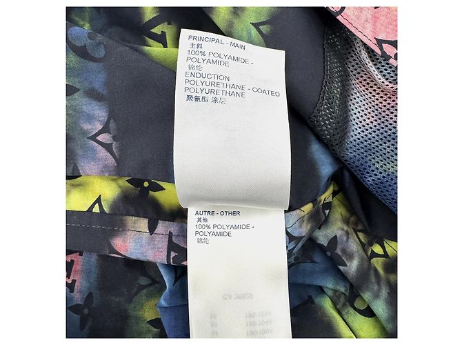Louis Vuitton Giacca a vento tecnica tie-dye multicolore monogramma da uomo - vista 14