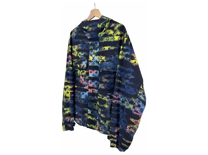 Louis Vuitton Giacca a vento tecnica tie-dye multicolore monogramma da uomo - vista 2