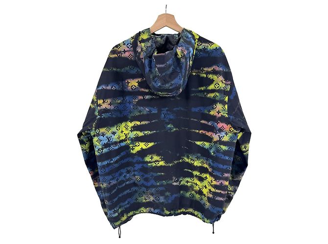 Louis Vuitton Giacca a vento tecnica tie-dye multicolore monogramma da uomo - vista 5
