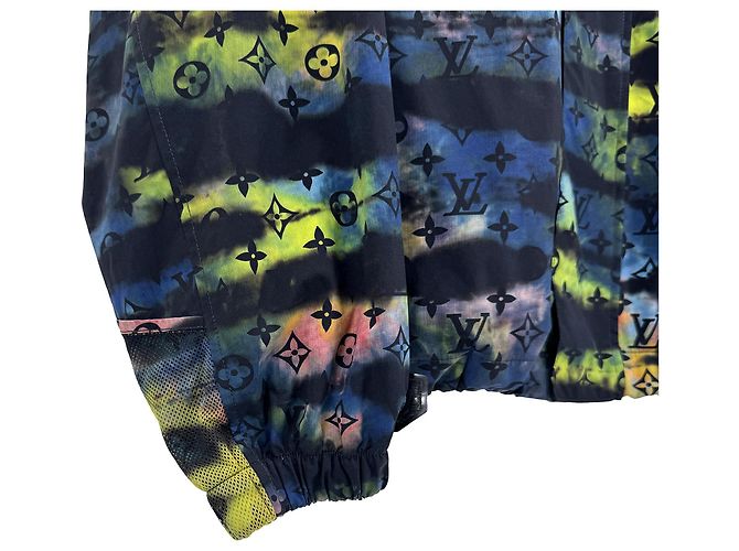 Louis Vuitton Giacca a vento tecnica tie-dye multicolore monogramma da uomo - vista 8