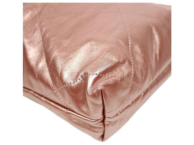 Chanel Mini borsa a tracolla rosa metallizzato - vista 5