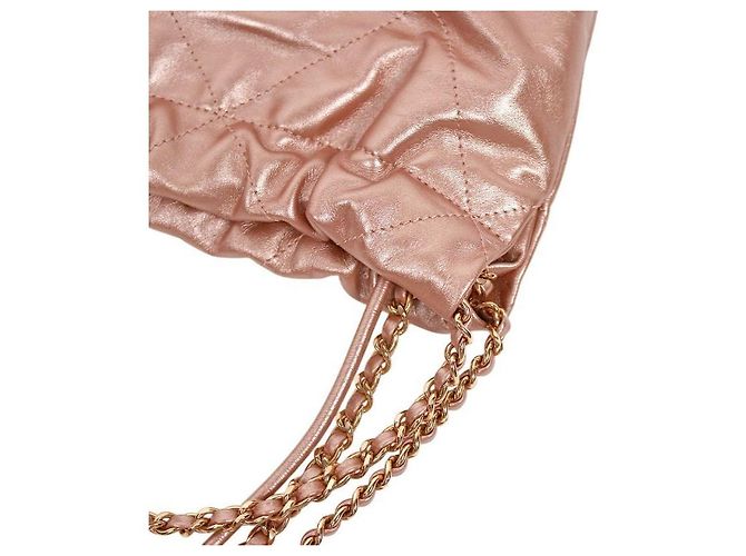 Chanel Mini borsa a tracolla rosa metallizzato - vista 6