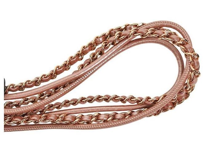 Chanel Mini borsa a tracolla rosa metallizzato - vista 8