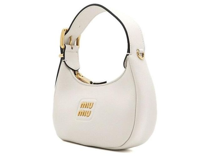 Miu Miu Leder Hobo Bag Weiß, Tote Bag und Crossbody Bag - Ansicht 2