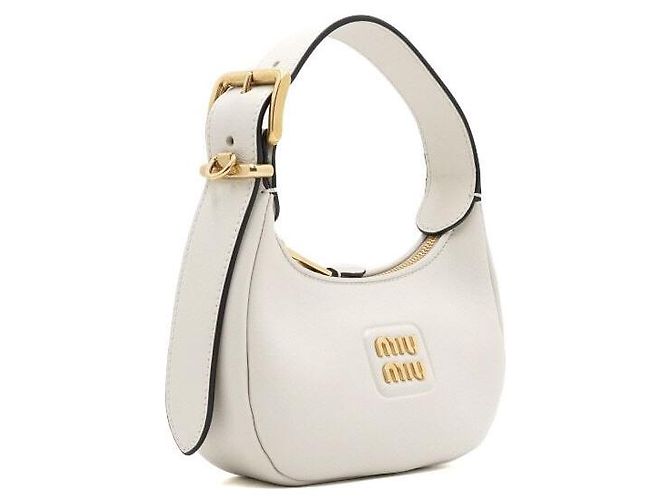 Miu Miu Leder Hobo Bag Weiß, Tote Bag und Crossbody Bag - Ansicht 3