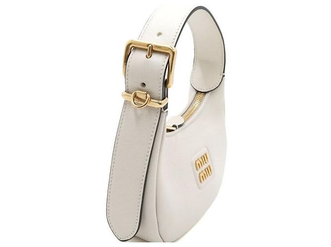 Miu Miu Leder Hobo Bag Weiß, Tote Bag und Crossbody Bag - Ansicht 8