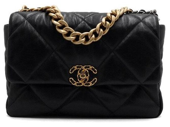 Chanel Borsa Tote con patta e borsa a tracolla con catena, Nero, Large - vista 2