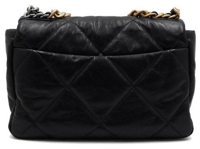 Chanel Borsa Tote con patta e borsa a tracolla con catena, Nero, Large - vista 5