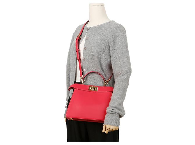 Fendi Borsa a spalla piccola Peekaboo Iseeu Rosa - vista 13