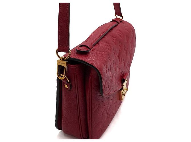 Louis Vuitton Borsa a tracolla e crossbody Pochette Metis Monogram Empreinte Rosso - vista 10