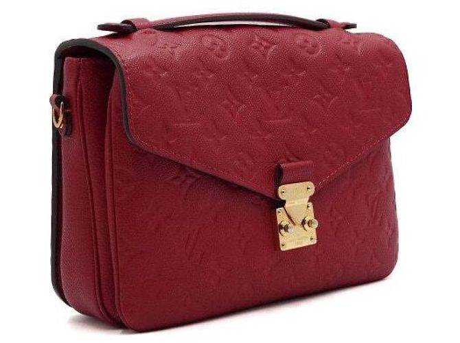 Louis Vuitton Borsa a tracolla e crossbody Pochette Metis Monogram Empreinte Rosso - vista 3