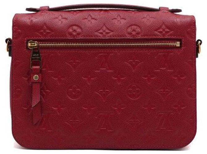 Louis Vuitton Borsa a tracolla e crossbody Pochette Metis Monogram Empreinte Rosso - vista 4