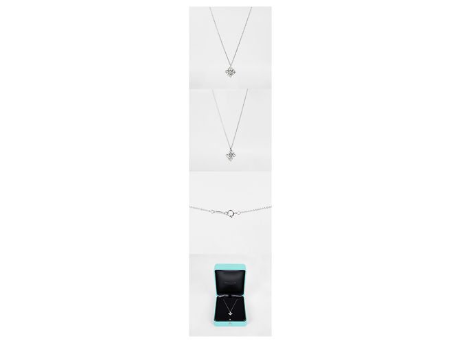 Tiffany & Co Collana con pendente Schlumberger Lilies in diamanti Argento - vista 2