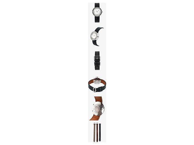 Hermès Orologio al Quarzo Pelle Argento - vista 2