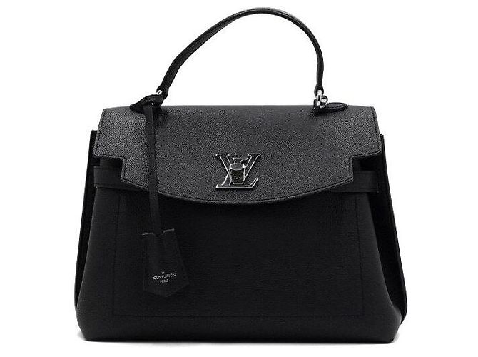 Louis Vuitton Borsa Tote e Borsa a Tracolla Lockme Ever MM in Noir Black Nero - vista 2