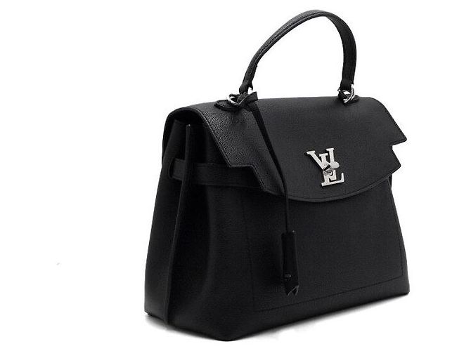 Louis Vuitton Borsa Tote e Borsa a Tracolla Lockme Ever MM in Noir Black Nero - vista 4