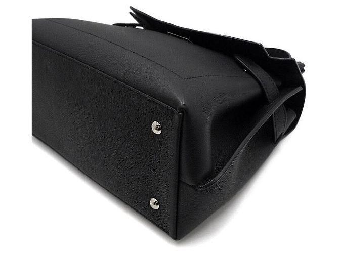 Louis Vuitton Borsa Tote e Borsa a Tracolla Lockme Ever MM in Noir Black Nero - vista 9