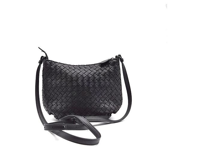 Borsa a tracolla Bottega Veneta in mesh nera Nero - vista 3