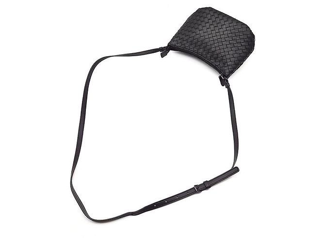 Borsa a tracolla Bottega Veneta in mesh nera Nero - vista 4