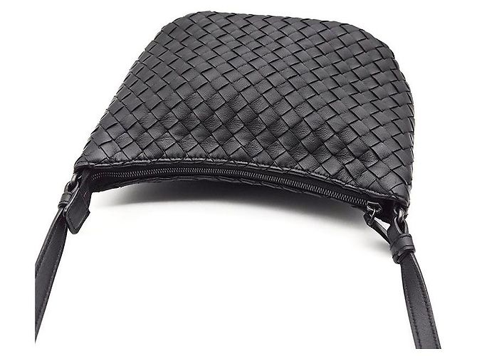 Borsa a tracolla Bottega Veneta in mesh nera Nero - vista 6