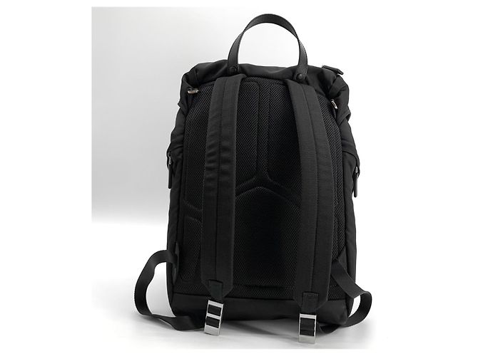 Saffiano Prada Zaino Pocono in Re-Nylon Nero - vista 3