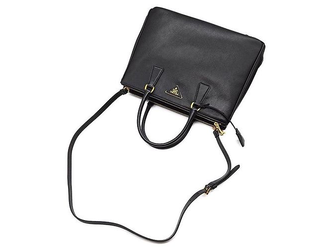 Prada Borsa Tote e a Tracolla Saffiano Lux Nero - vista 4