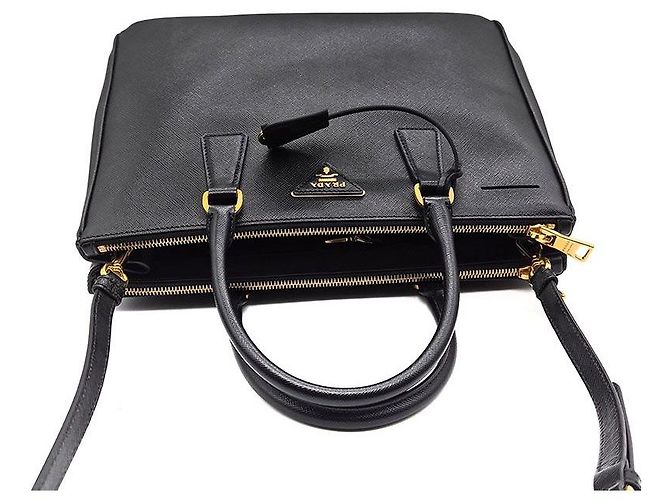 Prada Borsa Tote e a Tracolla Saffiano Lux Nero - vista 6