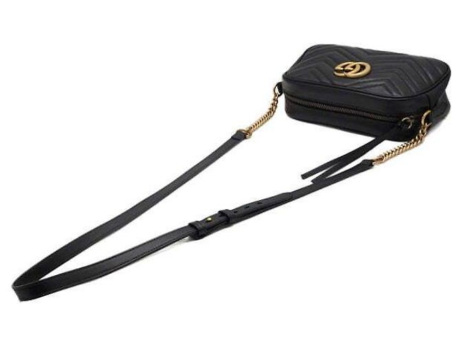 Marmont Gucci Pequena mala de ombro e crossbody matelassé com corrente - vista 10