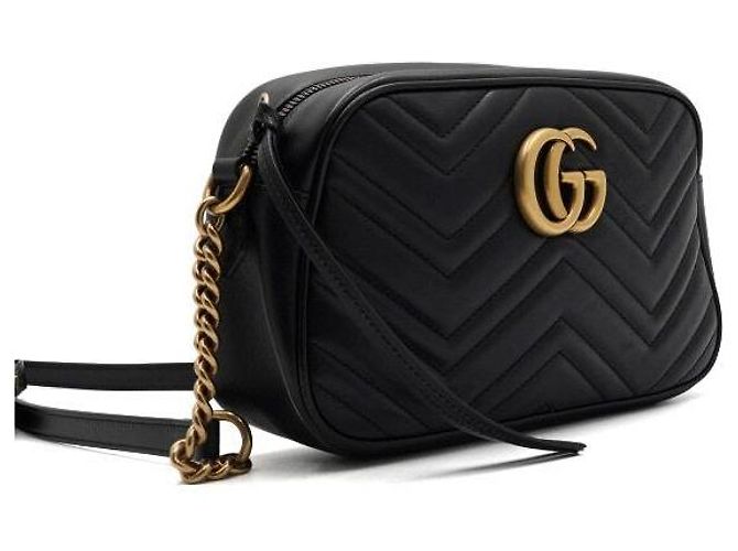 Marmont Gucci Pequena mala de ombro e crossbody matelassé com corrente - vista 3