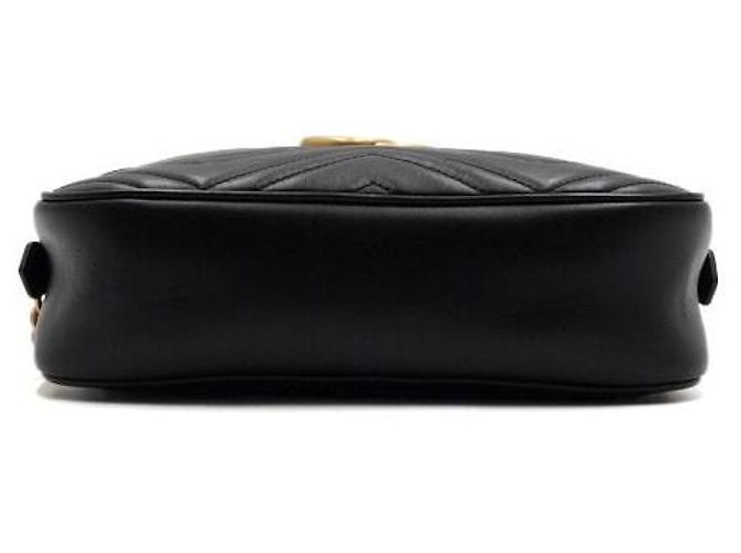 Marmont Gucci Pequena mala de ombro e crossbody matelassé com corrente - vista 6