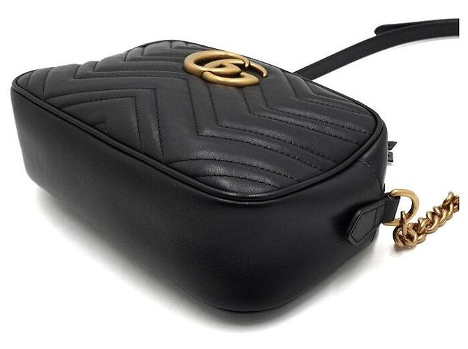 Marmont Gucci Pequena mala de ombro e crossbody matelassé com corrente - vista 7