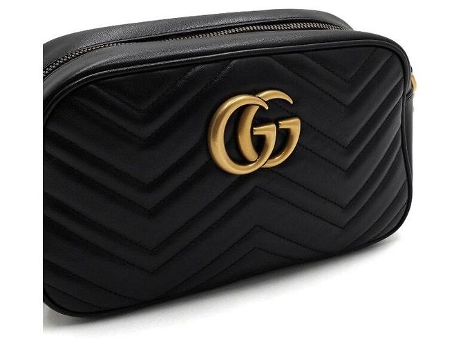 Marmont Gucci Pequena mala de ombro e crossbody matelassé com corrente - vista 8