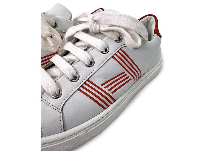 Hermès Sneakers Advantage Avantgarde White Orange Bianco - vista 13