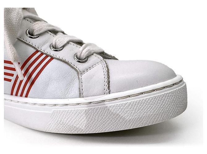 Hermès Sneakers Advantage Avantgarde White Orange Bianco - vista 14