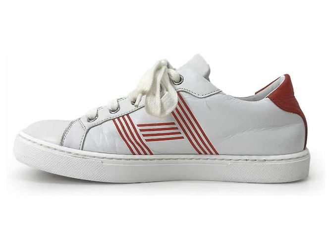 Hermès Sneakers Advantage Avantgarde White Orange Bianco - vista 6