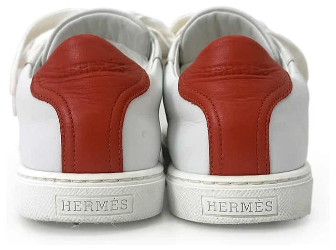 Hermès Sneakers Advantage Avantgarde White Orange Bianco - vista 9
